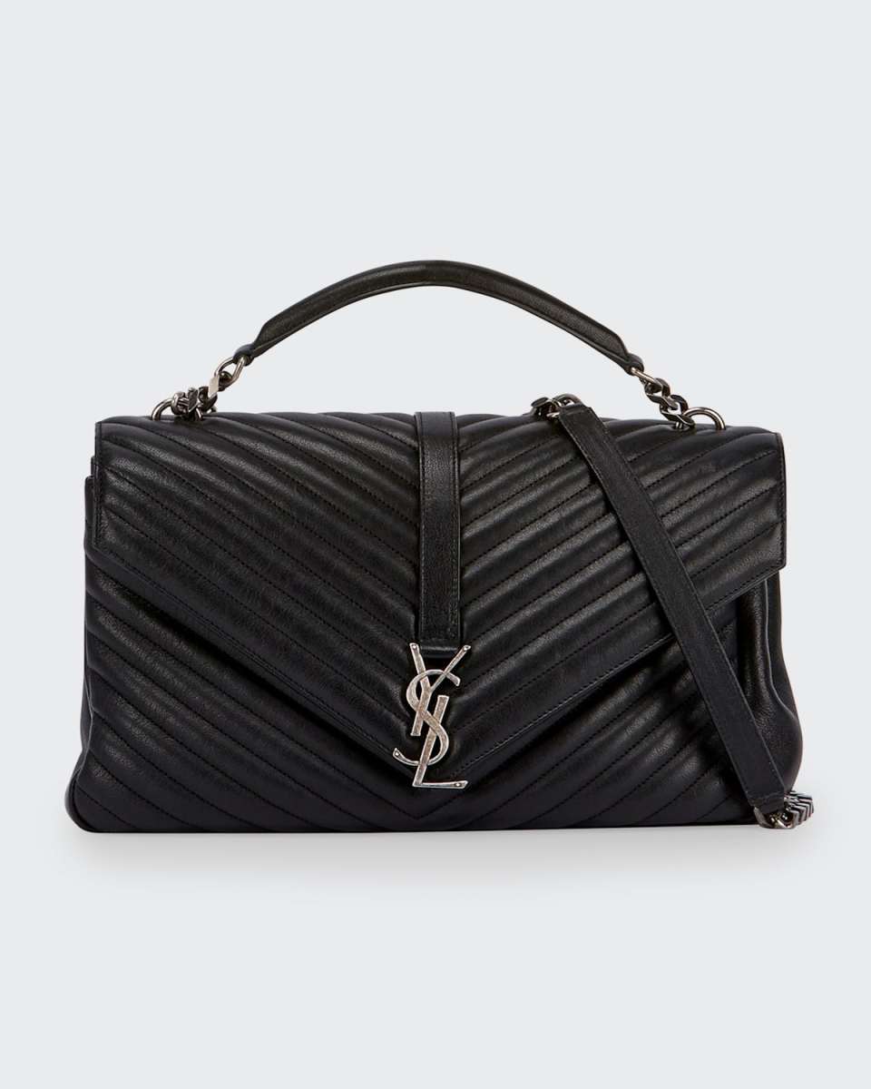V-Flap Large Monogram YSL Envelope Chain Shoulder Bag